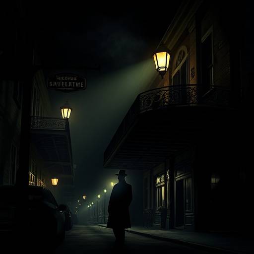 Poster for Crimson Echoes, a noir detective series set in New Orleans.